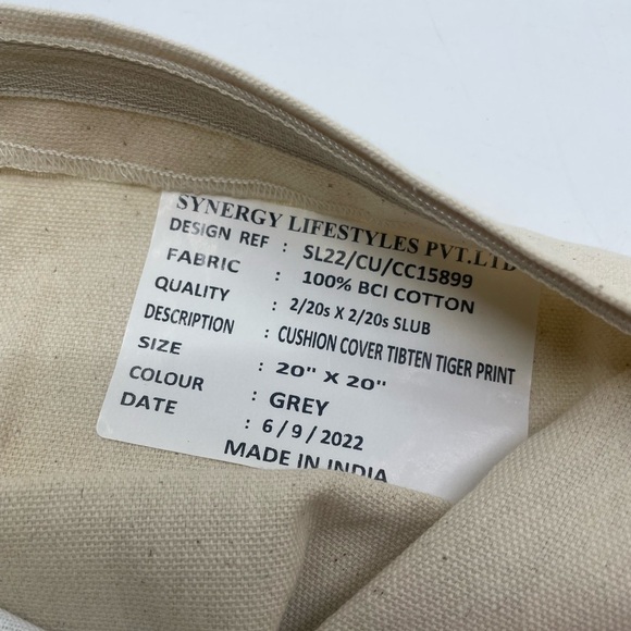 Neverused! Grey tiger striped pillow cover Tibetan tiger - Picture 11 of 11